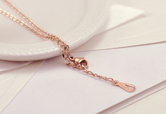 Totoro Necklace, Wealth Necklace, Rose Gold Titanium Steel