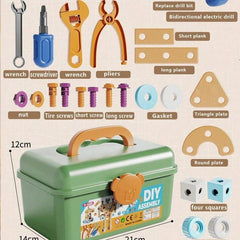 126-Piece Creative Wooden Construction & Tool Set  Early Education
