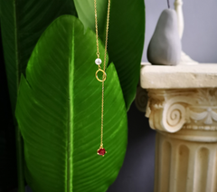 Heart Necklace, Choker, and Pearl Chain Necklace