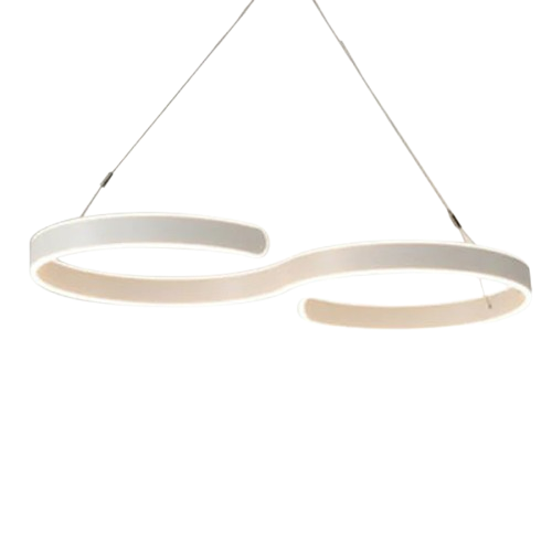 Contemporary Acrylic LED Swirl Shaped Light Fixture