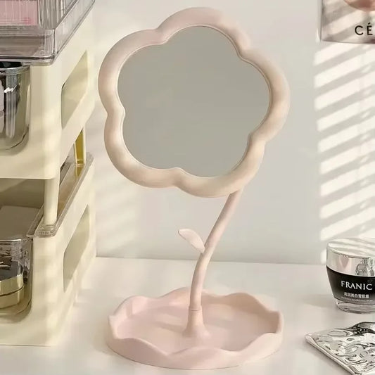 US Warehouse Quick Ship Floral Glass Vanity Mirror, Adjustable Stand