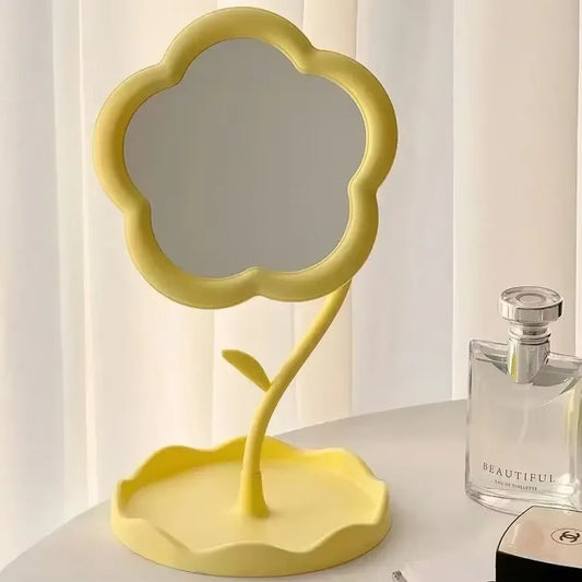 US Warehouse Quick Ship Floral Glass Vanity Mirror, Adjustable Stand