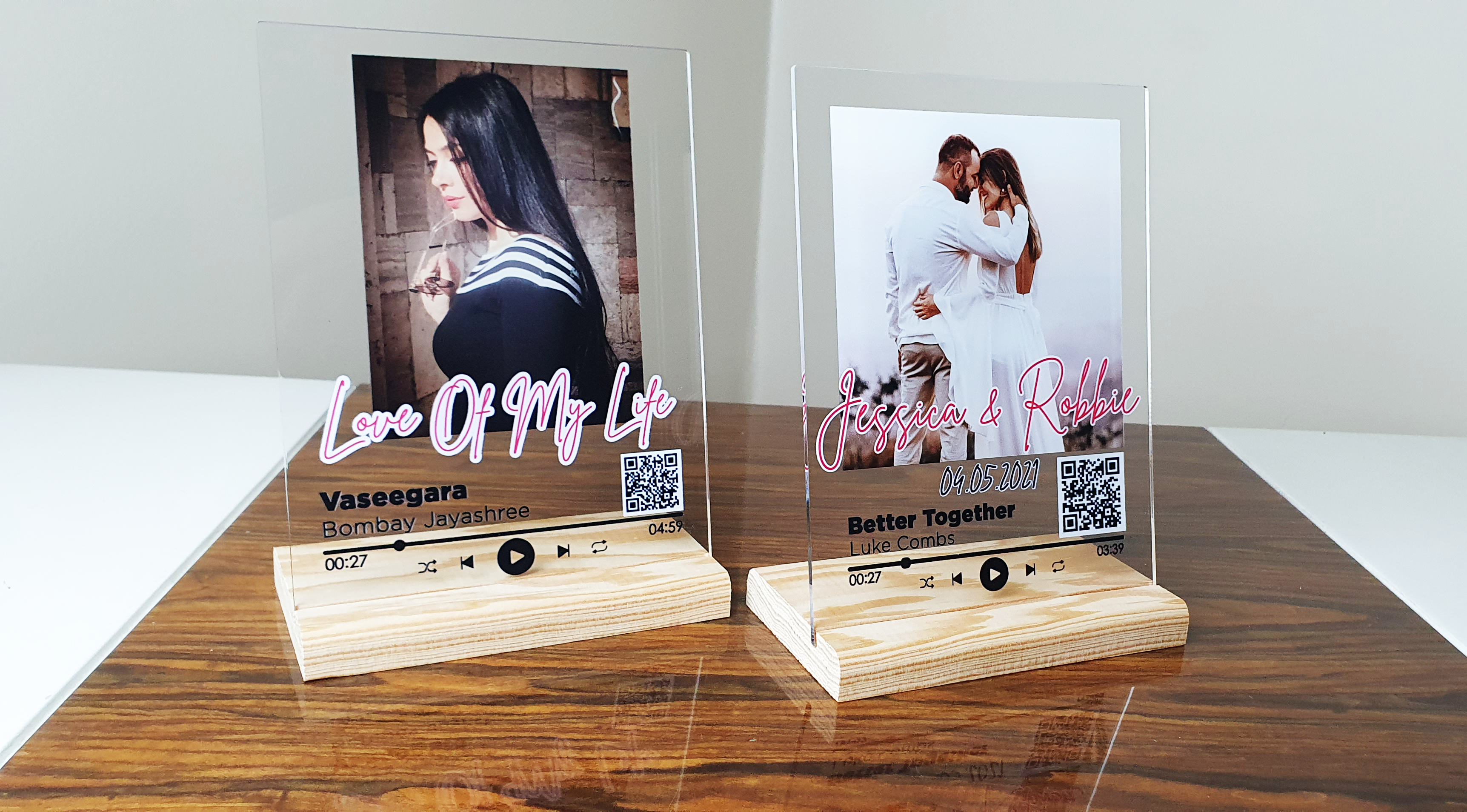 Personalized Gift Glass Art Music Plaque, Song Plaque, Spotify Sign