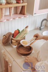 QToys Australia (USA) MAHOGANY PAN & POT SET