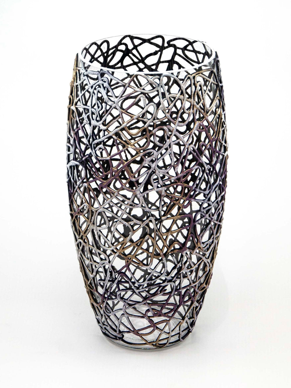decorative glass oval vase