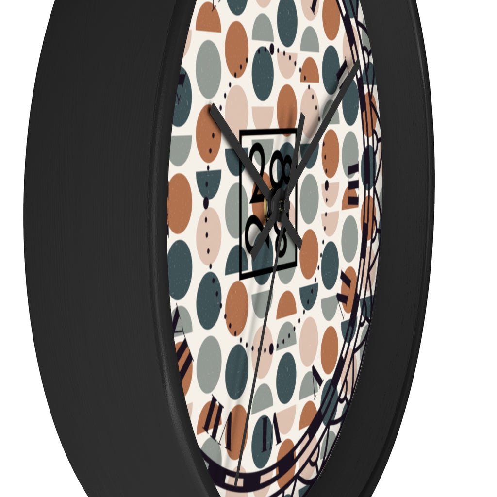 2882Time™ Halves & Wholes Retro Dot Geometric Clock