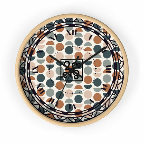 2882Time™ Halves & Wholes Retro Dot Geometric Clock