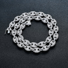 Men's Pig Nose Chain, Button Necklace, Hip Hop Necklace