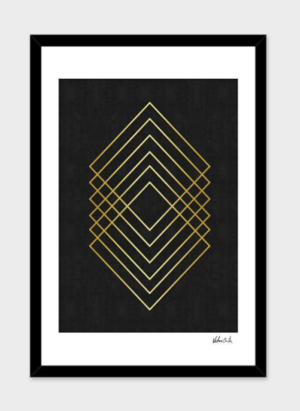 Minimalist and golden art I  Frame