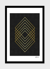 Minimalist and golden art I  Frame