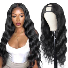 Women BrU Part Wig Body Wave Human Hair Wigs For Blackazilian Remy Ha