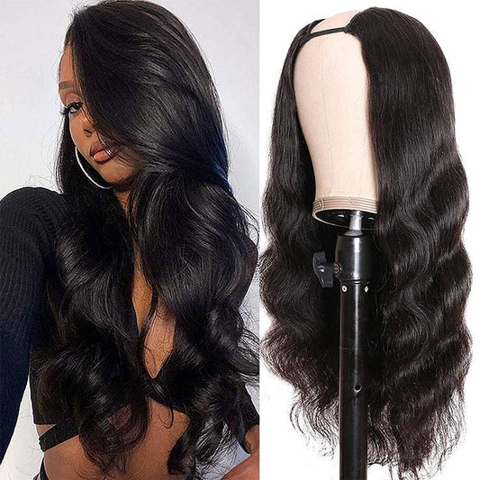 Women BrU Part Wig Body Wave Human Hair Wigs For Blackazilian Remy Ha