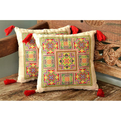 Needlepoint Tassel Pillow Cover