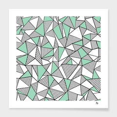 Ab Lines With Mint Blocks  Cushion/Pillow