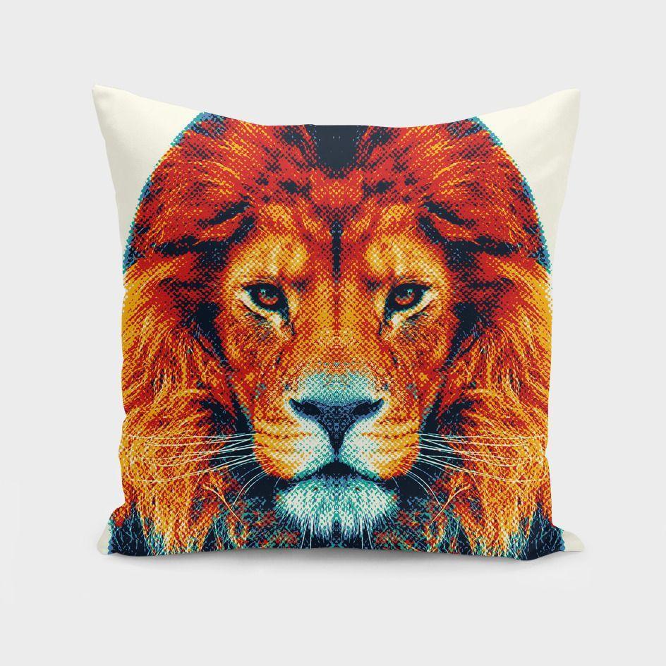 Lion - Colorful Animals  Cushion/Pillow
