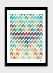 Watercolor Chevron Pattern II   Frame