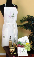 Xia Home Fashions Lavender Embroidered Sheer Edge Table Runner 15x72