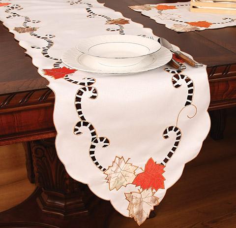 Scrolling Leaf Table Runner